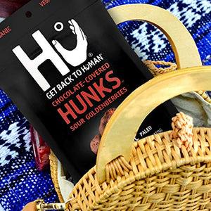 Hu Hunks Vegan Chocolate Covered Sour Goldenberries | 2 Pack | Non-GMO, Gluten Free, Paleo, Organic Dark Chocolate